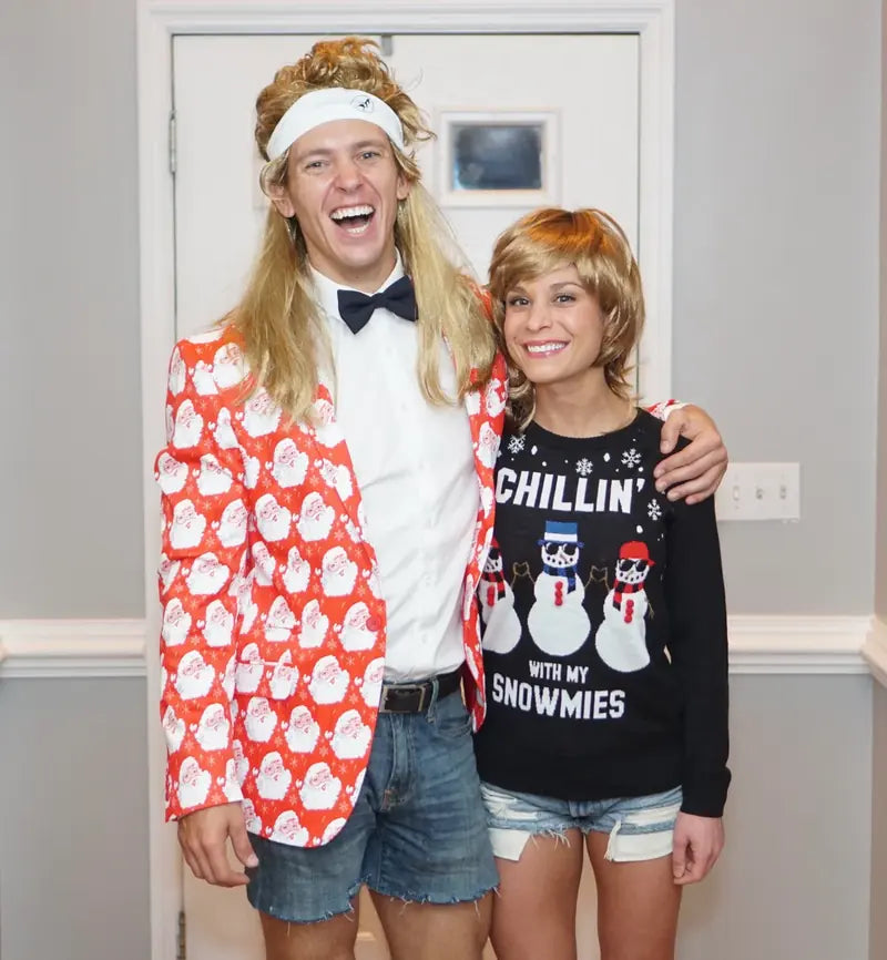 Holiday office party pair