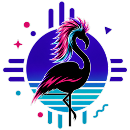 Mullet Party flamingo logo