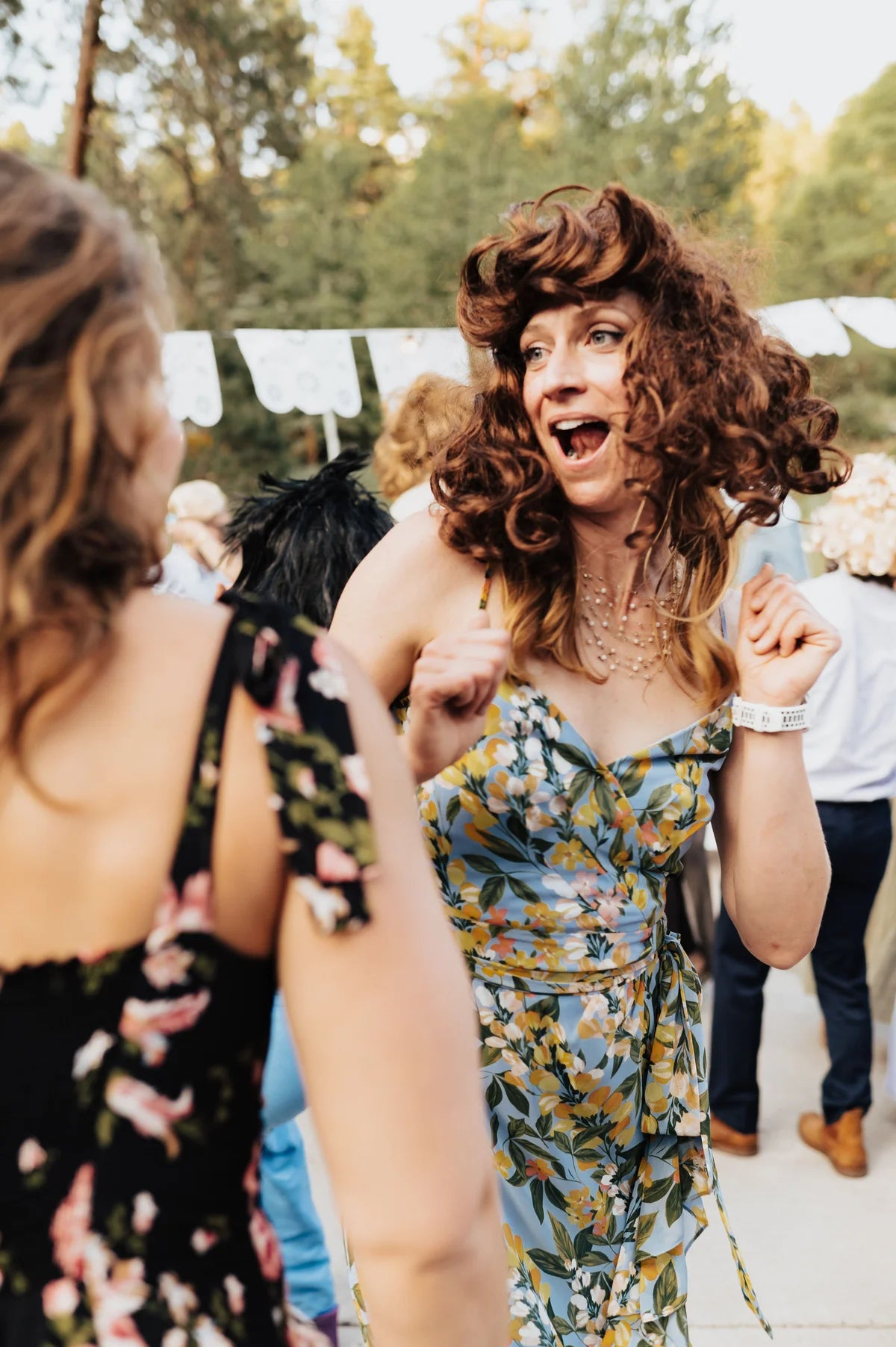 A wedding dance floor in mullets